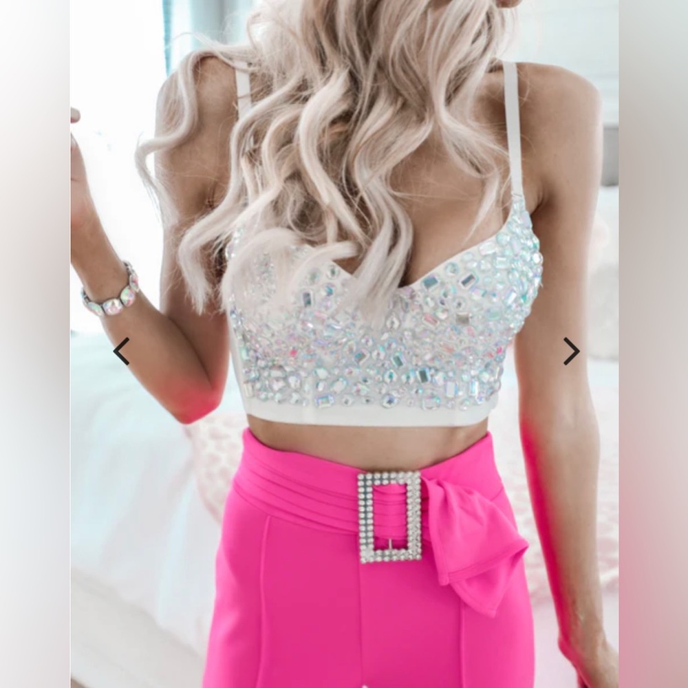 🤍White Rhinestone Bustier🤍 - Picture 3 of 5